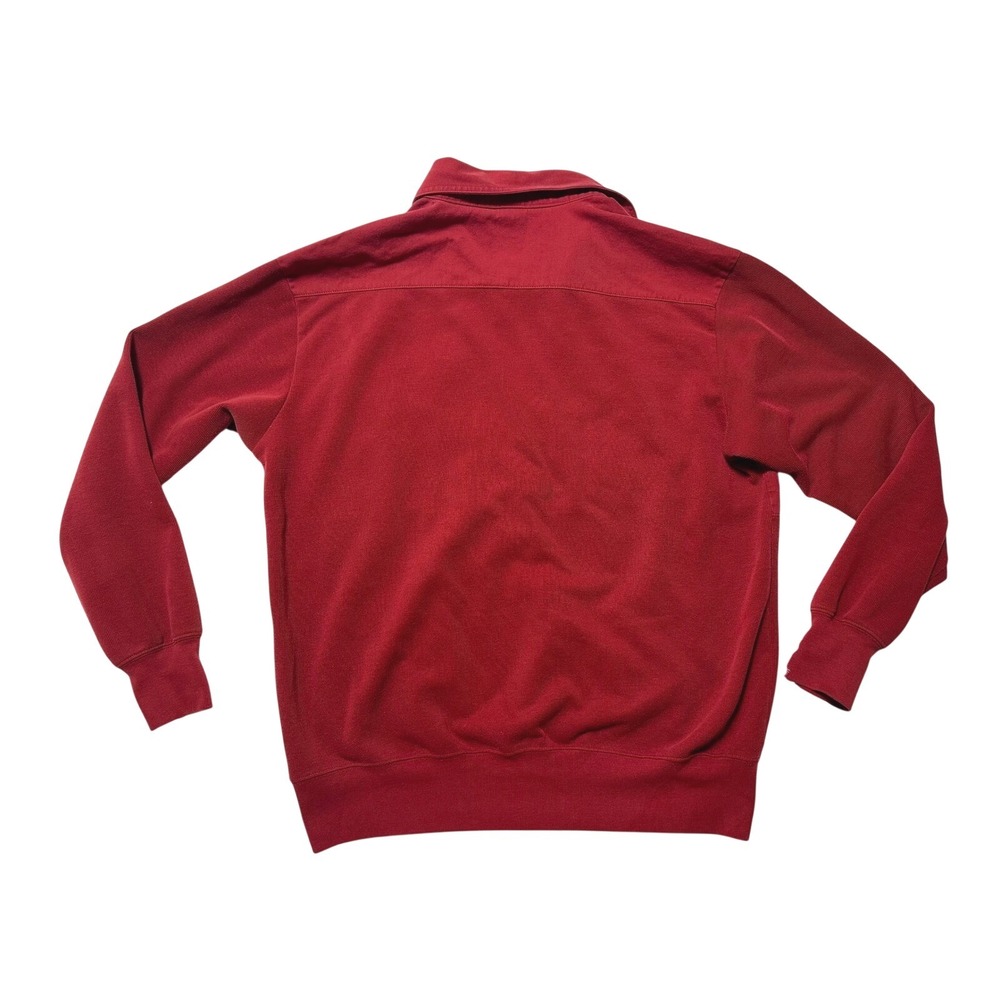 Vintage Norm Thompson Red Pullover Collared Sweatshirt‎ L Workwear Casual - Picture 2 of 3